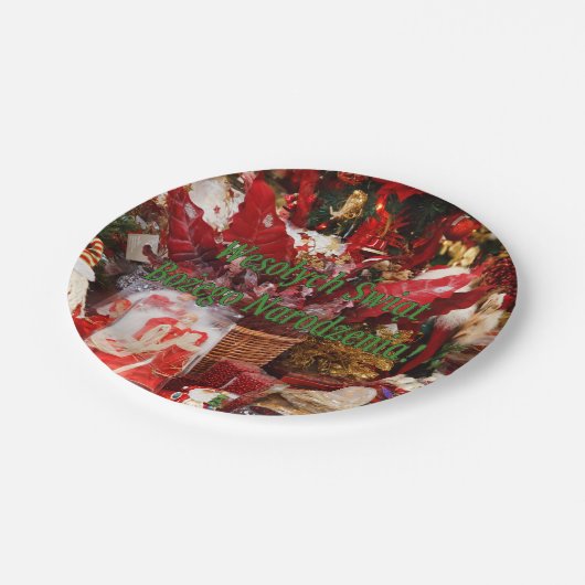 Wesołych Świąt…! ポーランドのgfのメリークリスマス ペーパープレート (アングル)