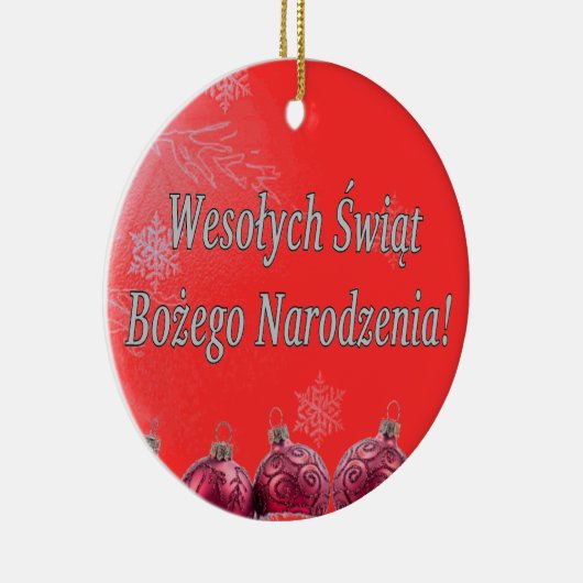 Wesołych Świąt…! ポーランドのwfのメリークリスマス セラミックオーナメント (右)