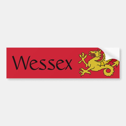 Wessexの旗 バンパーステッカー (正面)