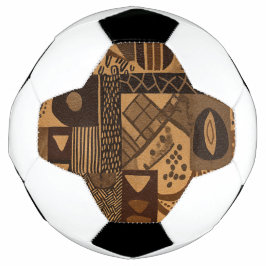 West African design elements in neutral colors サッカーボール