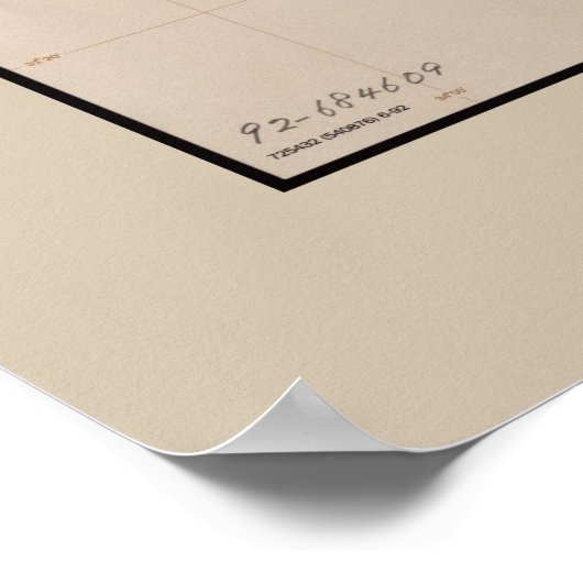 West Bank and East Jerusalem Map (1992) ポスター (角)