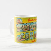 West Chester County  NY Retro Mug コーヒーマグカップ (正面左)