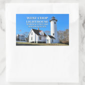 West Chop Light house, Marthas Vineyard MAスタンプ 長方形シール (バッグ)
