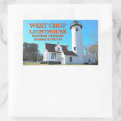 West Chop Light house, Marthas Vineyard MAスタンプ 長方形シール (バッグ)