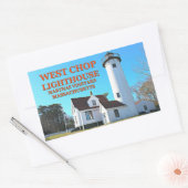West Chop Light house, Marthas Vineyard MAスタンプ 長方形シール (封筒)