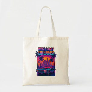 West Coast Dreams – 1980sシンスウェーブ レトロ トートバッグ