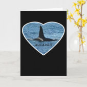 West Coast Killer Whale Aquarius Customisable カード (黄色い花)