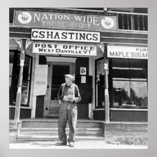 West Danville, VT, Post Office, 1940s ポスター