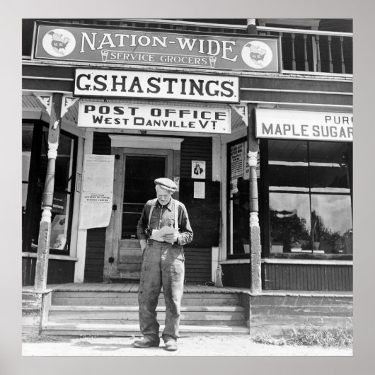 West Danville, VT, Post Office, 1940s ポスター (正面)