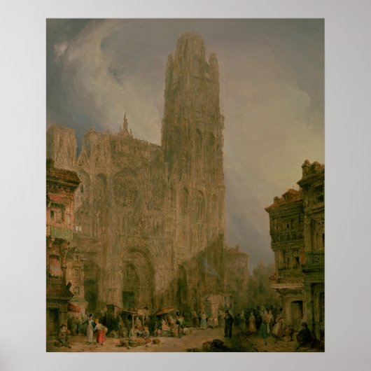 West Front of Notre Dame, Rouen ポスター (正面)