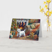 West Highland Terrier  Card カード (黄色い花)