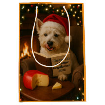 West highland Terrier Christmas gift bag