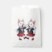 West Highland Terrier Dancing Scottish Ceilidh  フェイバーバッグ (正面)