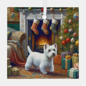 West Highland Terrier Holiday  ガラスオーナメント (裏面)