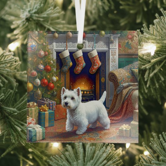 West Highland Terrier Holiday  ガラスオーナメント (インサイチュ)
