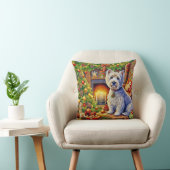 West Highland Terrier Holiday Throw Pillow クッション (椅子)
