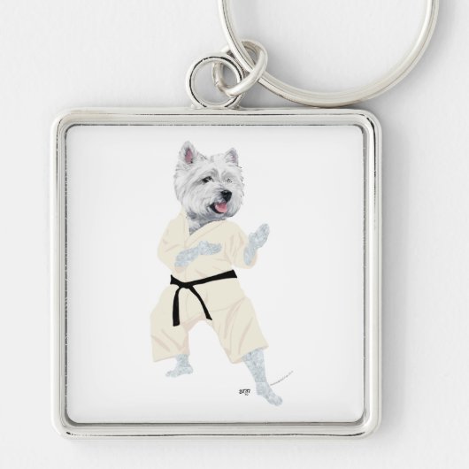 West Highland Terrier KARATE ! キーホルダー (正面)
