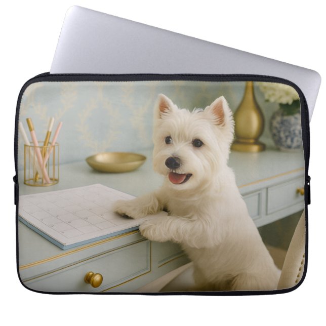 West Highland Terrier Laptop Sleeve ラップトップスリーブ (正面)