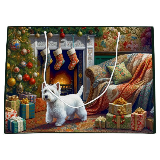 West Highland Terrier  Large Gift Bag ラージペーパーバッグ (正面)