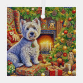 West Highland Terrier Ornament ガラスオーナメント (裏面)