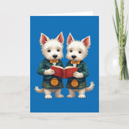 West Highland Terriers Burns Supper Reading Poetry シーズンカード