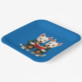 West Highland Terriers Burns Supper Reading Poetry ペーパープレート (傾斜あり)