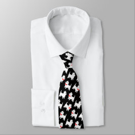 West Highland Terriers in Red Bowties Funny ネクタイ