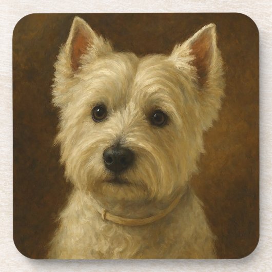 West Highland White Terrier コースター (正面)