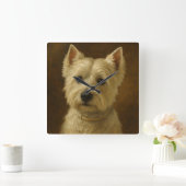 West Highland White Terrier スクエア壁時計 (ホーム)