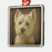 West Highland White Terrier メタルオーナメント (左)
