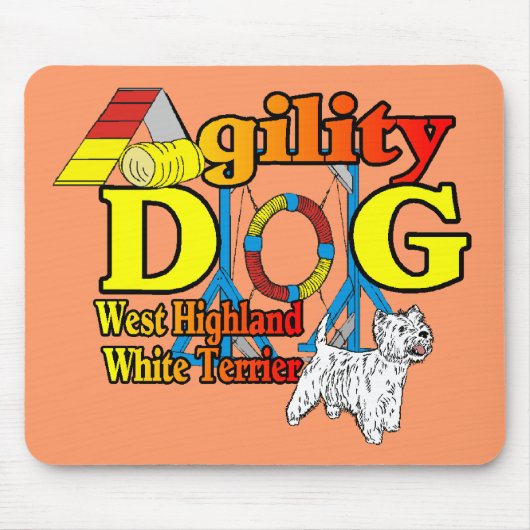 West_Highland_White_Terrier_機敏性 マウスパッド (正面)