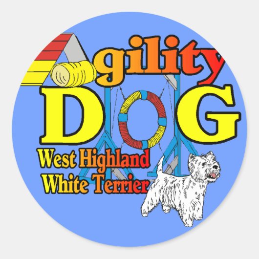 West_Highland_White_Terrier_機敏性 ラウンドシール (正面)