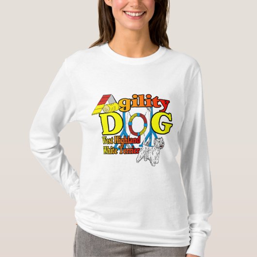 West_Highland_White_Terrier_機敏性 Tシャツ (正面)