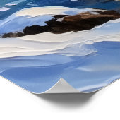 West Highland White Terrier Christmas Boat Holiday ポスター (角)