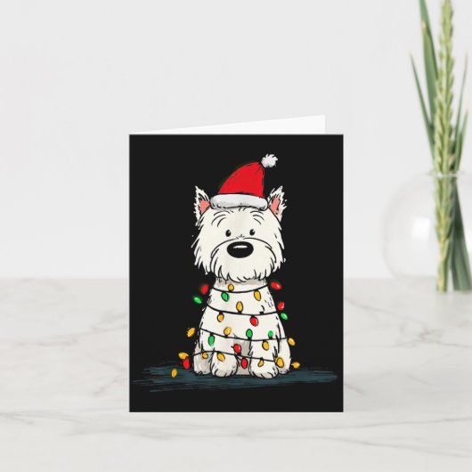 West Highland White Terrier Christmas Graphics Dog カード (正面)