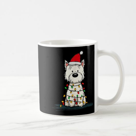 West Highland White Terrier Christmas Graphics Dog コーヒーマグカップ (右)