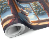 West Highland White Terrier Christmas Morning View ラッピングペーパー (ロールコーナー)