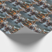 West Highland White Terrier Dogs Christmas Snow  ラッピングペーパー (角)