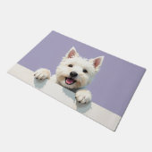 West Highland White Terrier Doormat Art ドアマット (アングル)