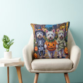 West Highland White Terrier In Halloween Costumes クッション (椅子)