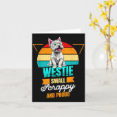 West Highland White Terrier Lover Funny Westie Dog カード (黄色い花)