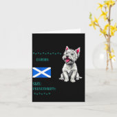 West Highland White Terrier Origin Funny Westie Do カード (黄色い花)