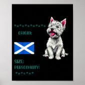 West Highland White Terrier Origin Funny Westie Do ポスター (正面)