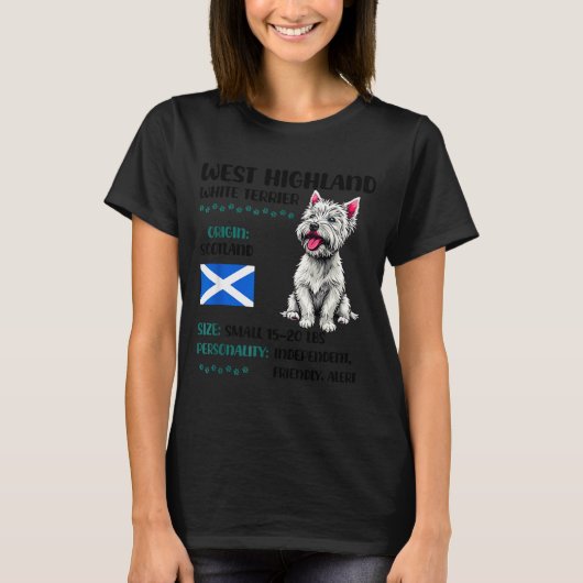 West Highland White Terrier Origin Funny Westie Do Tシャツ (正面)