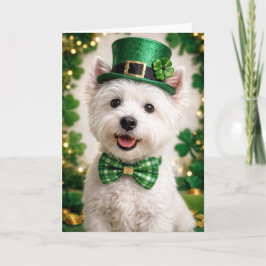 West Highland White Terrier St. Patrick’s Day Card カード