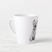 WEST HIGHLAND WHITE TERRIER. "WESTY"  カフェラテマグ (左アングル)