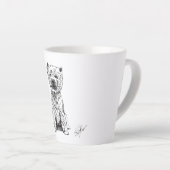 WEST HIGHLAND WHITE TERRIER. "WESTY"  カフェラテマグ (右アングル)