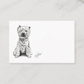 West Highland White Terrier. "Westy" 名刺 (正面)