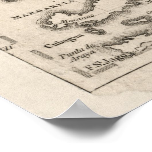 West Indies Antique Map ポスター (角)