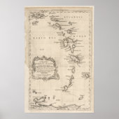 West Indies Antique Map ポスター (正面)